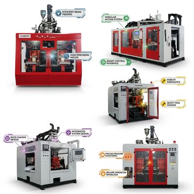 Energy-Saving 72kW PE Extrusion Blow Molding Machine MEPER 80FDE