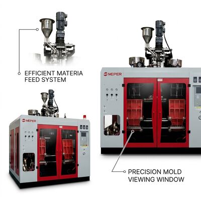 80FD Precision 4-Cavity PE Extrusion Blow Molding Machine
